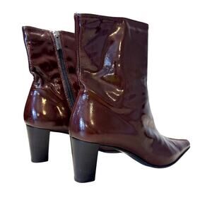 VTG Oxblood Dark Red Luxury Vero Cuoio Pointy Toe Boots Women's Size 6